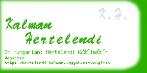 kalman hertelendi business card